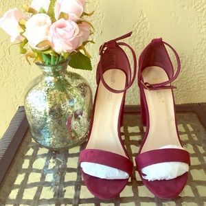 A beautiful red wine heels.